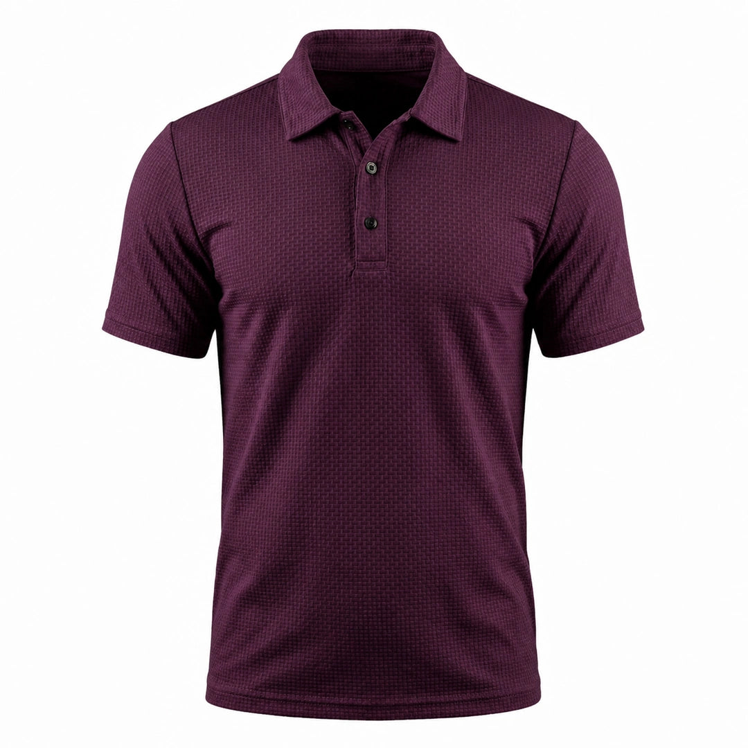 Men's Ultra-Comfort Stretch Polo Shirt - Burgundy Plum
