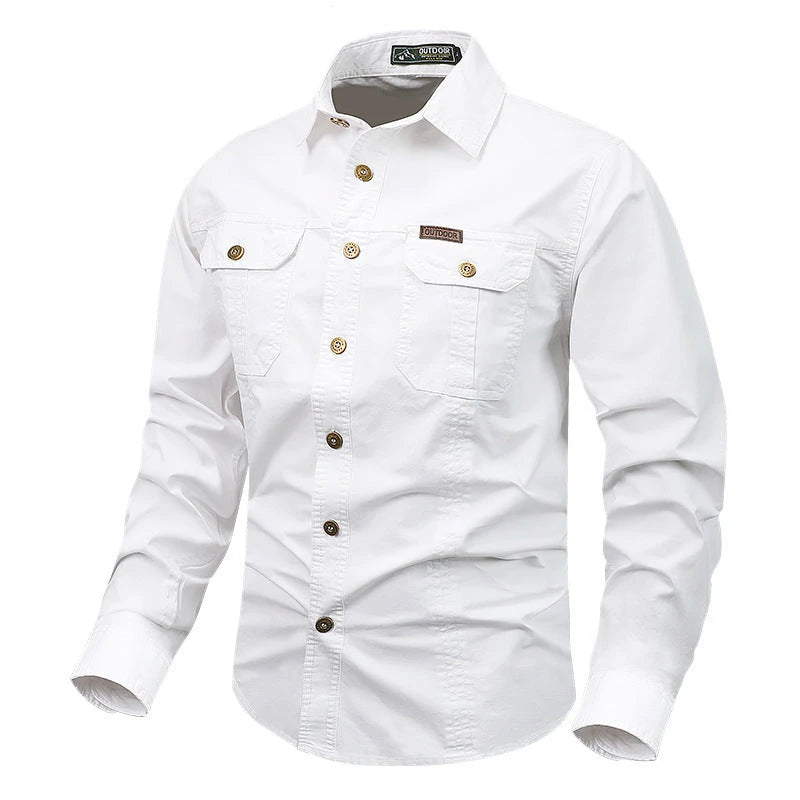 Men's Long Sleeve Cotton Workwear Shirt