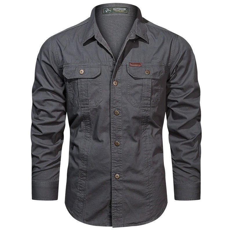Men's Long Sleeve Cotton Workwear Shirt