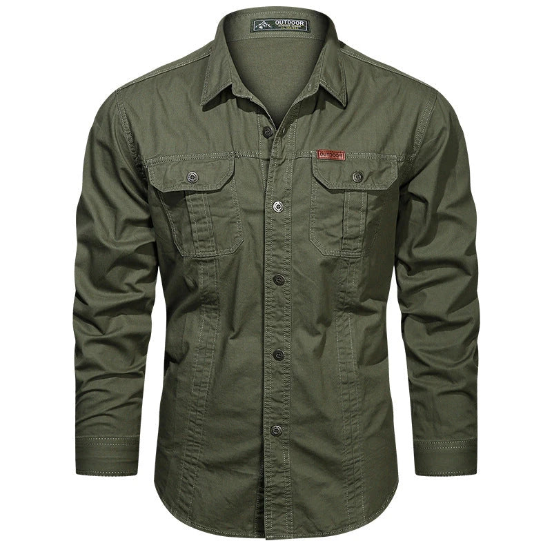 Men's Long Sleeve Cotton Workwear Shirt