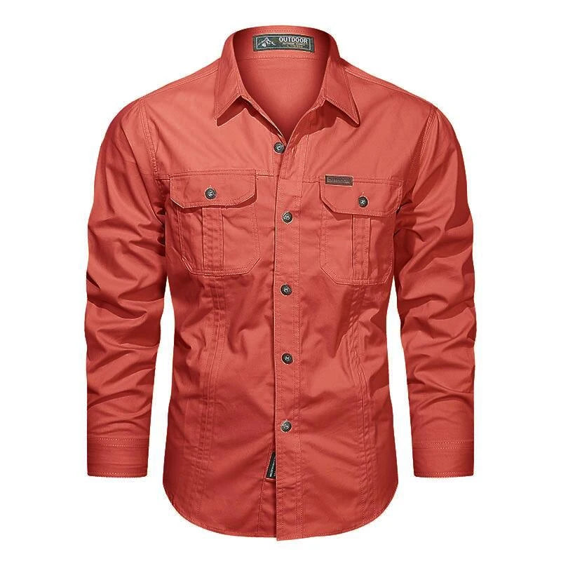 Men's Long Sleeve Cotton Workwear Shirt