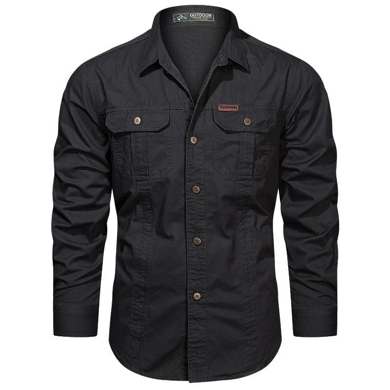 Men's Long Sleeve Cotton Workwear Shirt