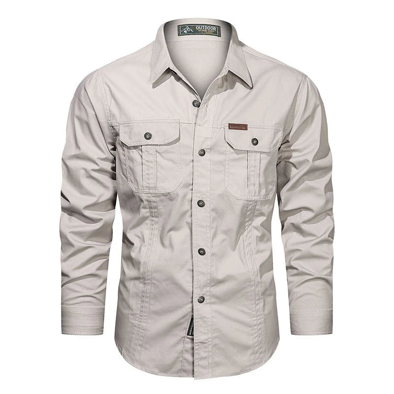 Men's Long Sleeve Cotton Workwear Shirt