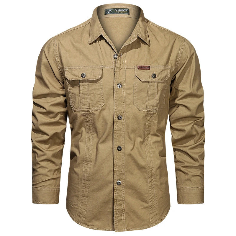 Men's Long Sleeve Cotton Workwear Shirt
