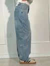 Rhinestone Embellished Wide Leg Jeans