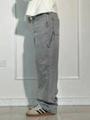 Rhinestone Embellished Wide Leg Jeans