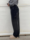 Rhinestone Embellished Wide Leg Jeans