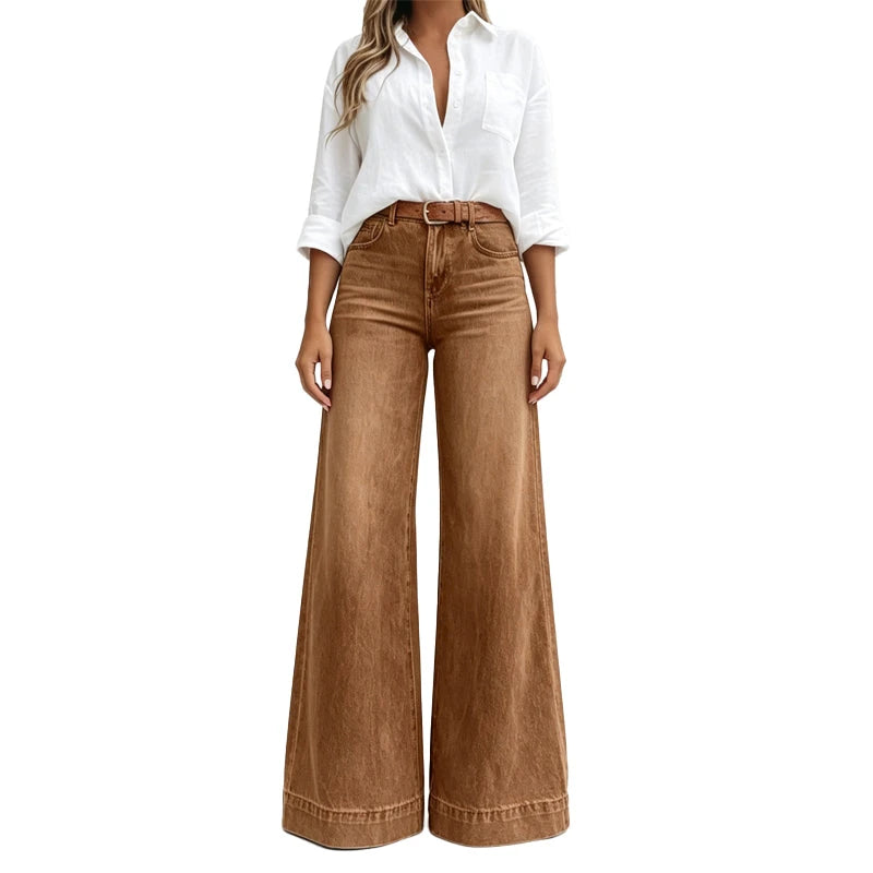 Vintage High-Waisted Wide-Leg Jeans