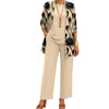 Patterned Three Piece Elegant Women Set