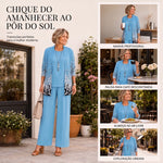 Patterned Three Piece Elegant Women Set