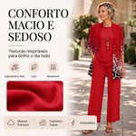 Patterned Three Piece Elegant Women Set