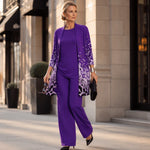 Patterned Three Piece Elegant Women Set