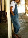 Vintage Loose Denim Bib Overalls