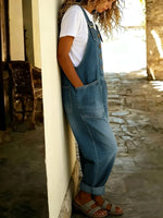 Vintage Loose Denim Bib Overalls