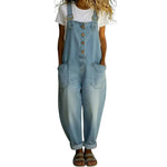 Vintage Loose Denim Bib Overalls