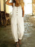 Vintage Loose Denim Bib Overalls