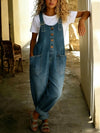 Vintage Loose Denim Bib Overalls