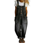 Vintage Loose Denim Bib Overalls