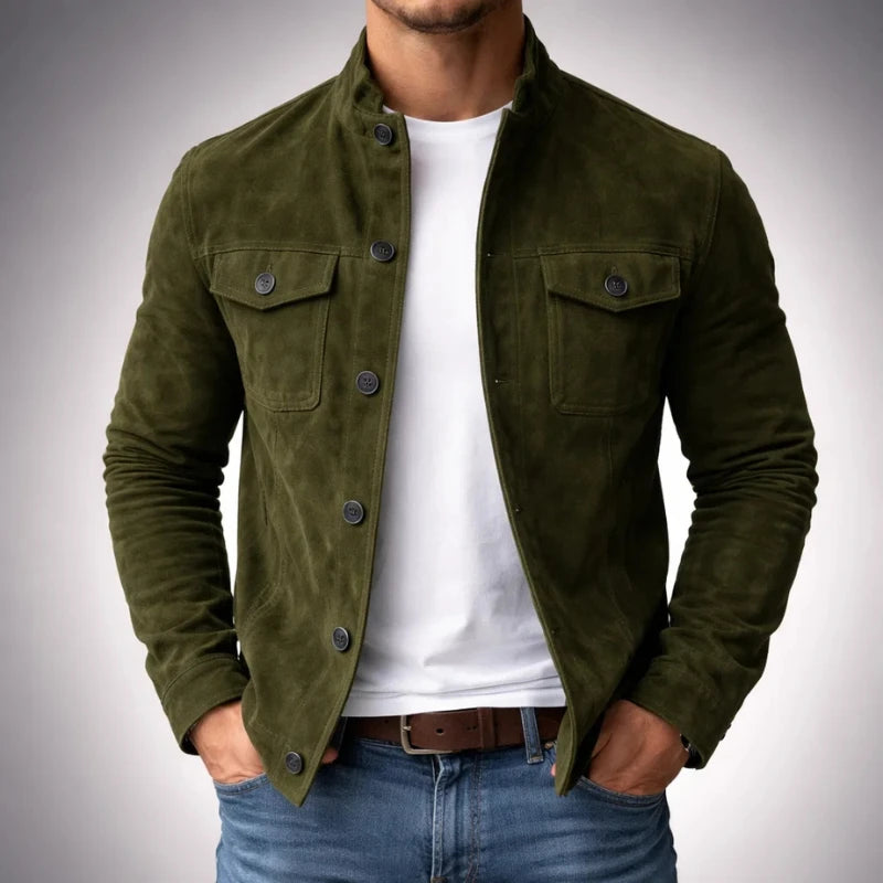 Men's green suede jacket