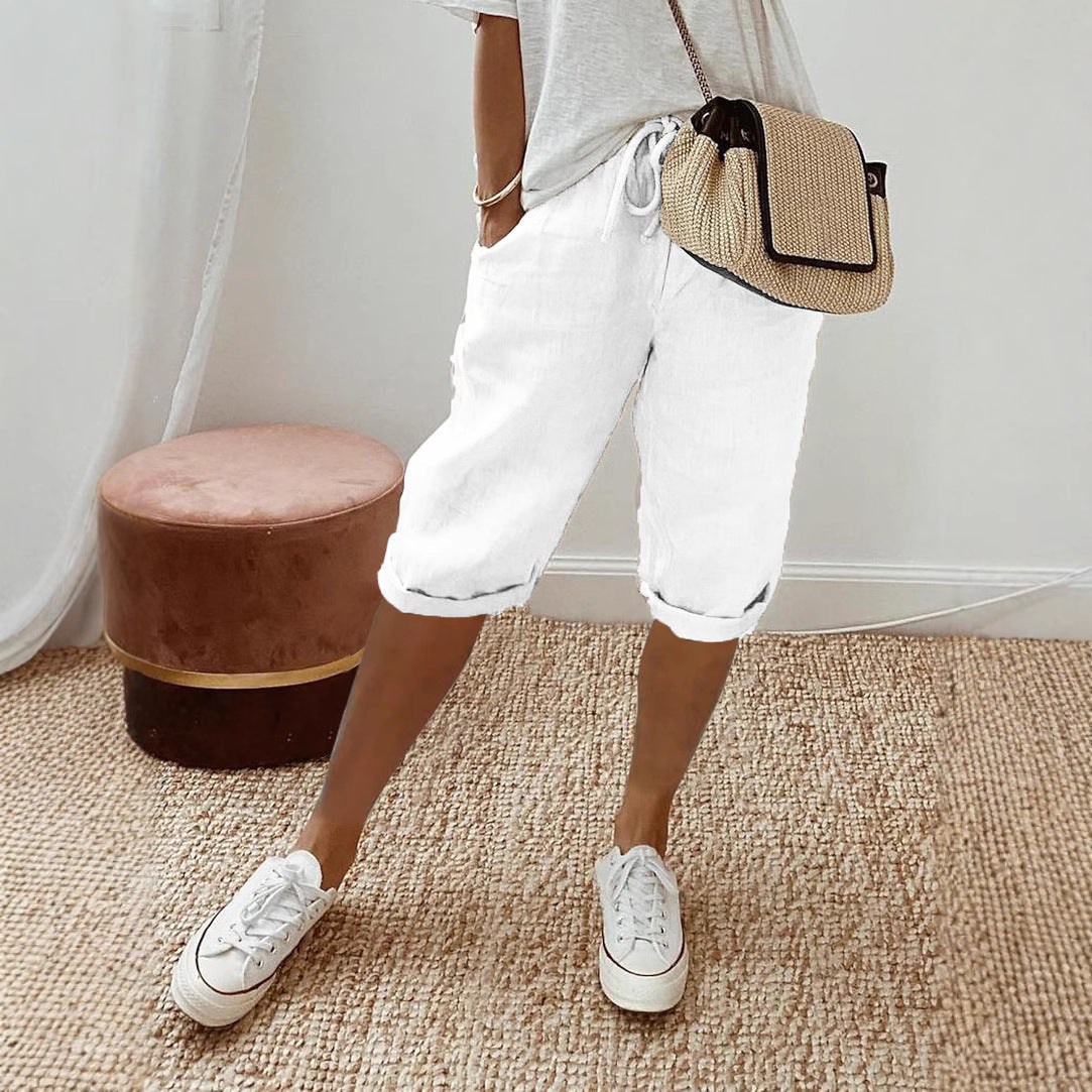 ⏳Time-Limited Special⏰Women's Casual Cotton Linen Capris