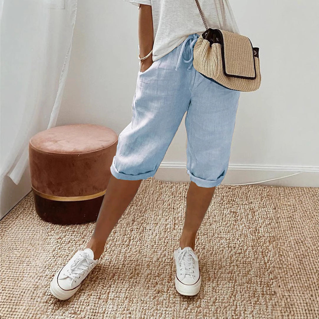 ⏳Time-Limited Special⏰Women's Casual Cotton Linen Capris