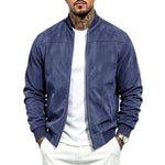Men's Suede Bomber Jacket