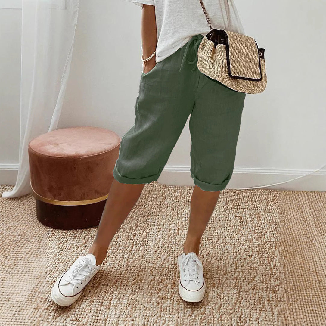 ⏳Time-Limited Special⏰Women's Casual Cotton Linen Capris