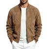 Men's Suede Bomber Jacket