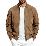 Men's Suede Bomber Jacket