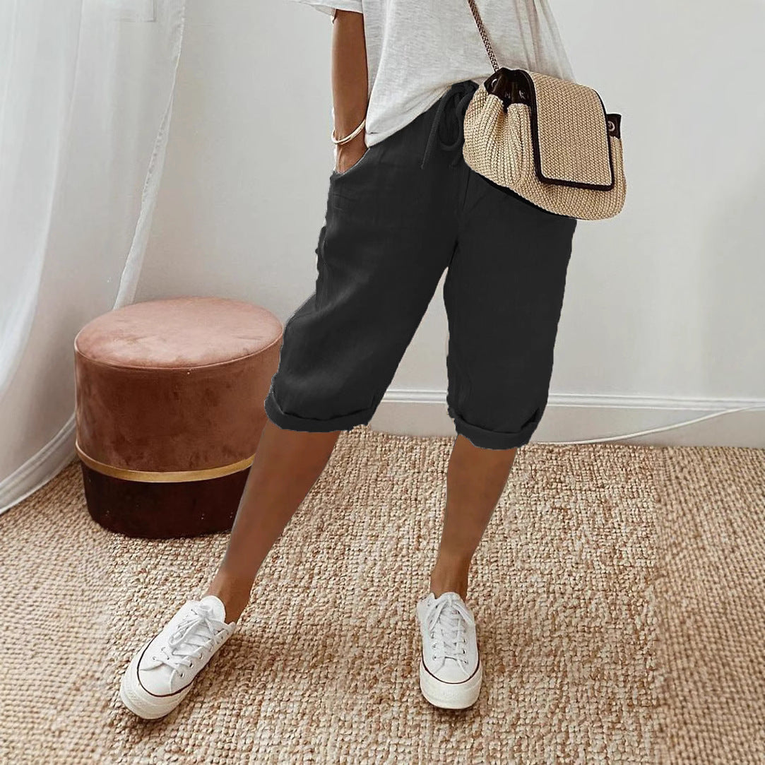 ⏳Time-Limited Special⏰Women's Casual Cotton Linen Capris