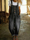Vintage Loose Denim Bib Overalls
