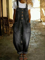 Vintage Loose Denim Bib Overalls