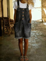 Vintage Loose Denim Bib Overalls