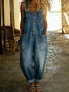 Vintage Loose Denim Bib Overalls