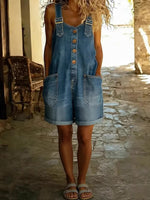 Vintage Loose Denim Bib Overalls
