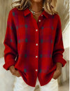 Brushed Plaid Knit Cardigan