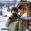 Integrated Flannel Warm Face Mask Hat