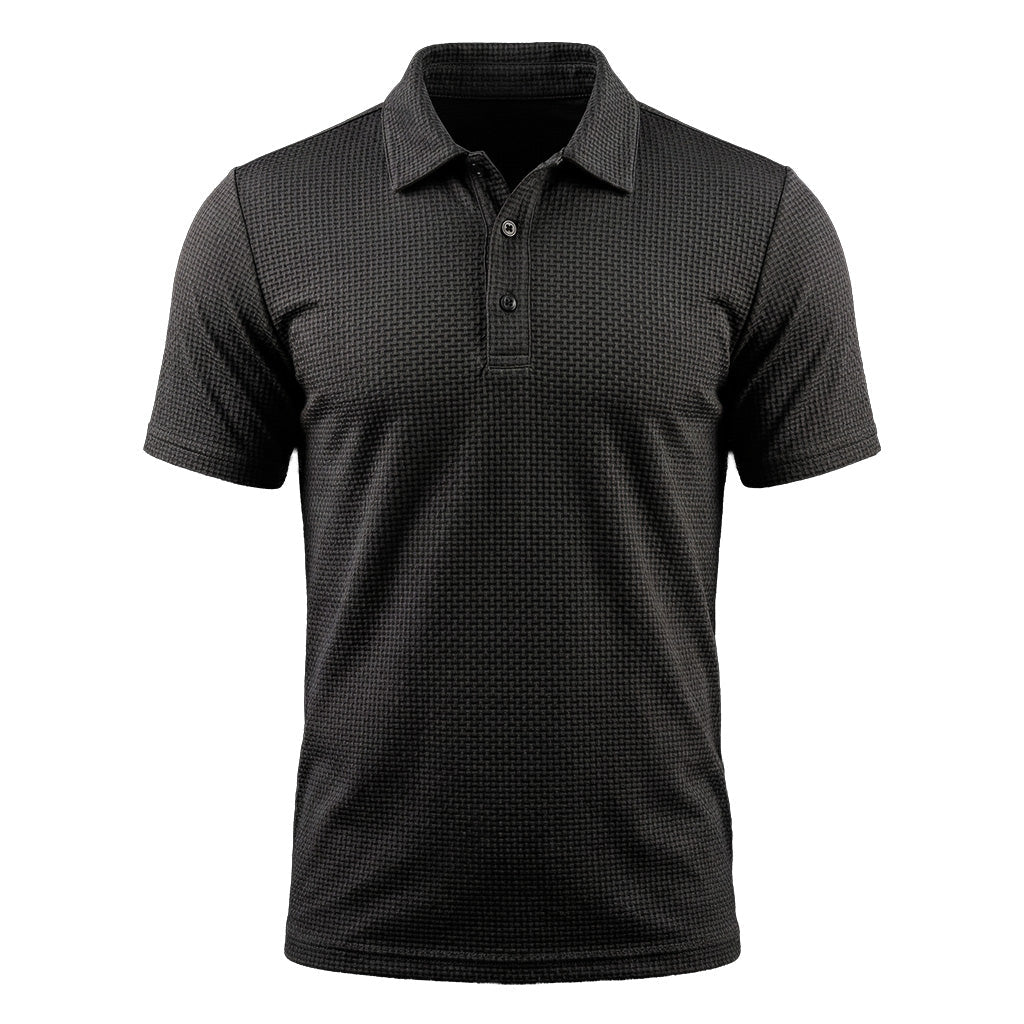 Men's Ultra-Comfort Stretch Polo Shirt - Espresso Black