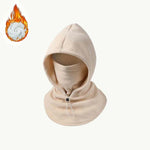 Integrated Flannel Warm Face Mask Hat