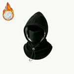 Integrated Flannel Warm Face Mask Hat