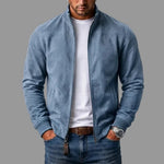 Men's Suede Bomber Jacket
