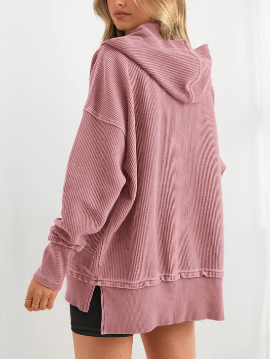 🔥 Save 54% Today Only—Cozy Oversized V-Neck Hoodie