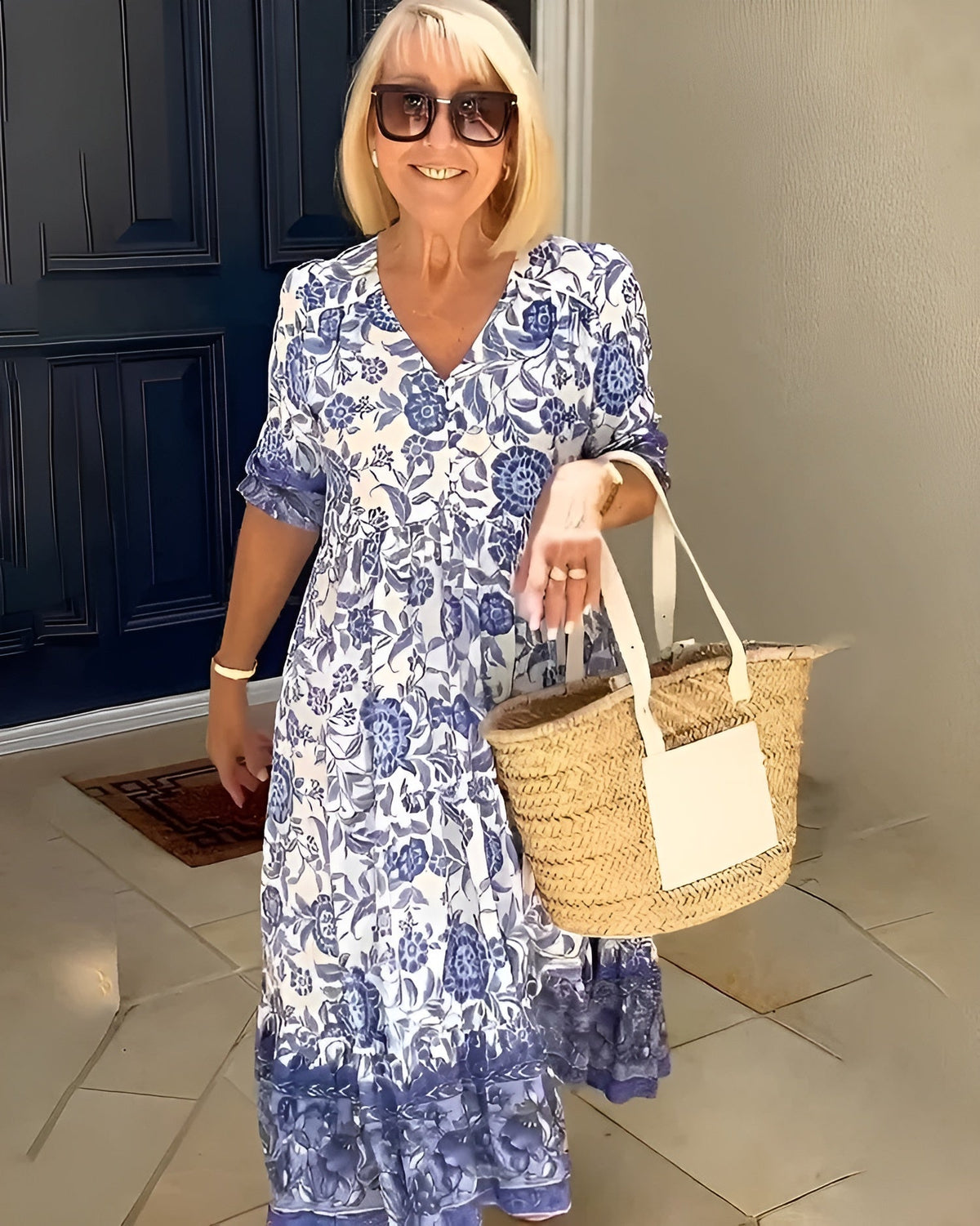 Elena Easy Floral Midi