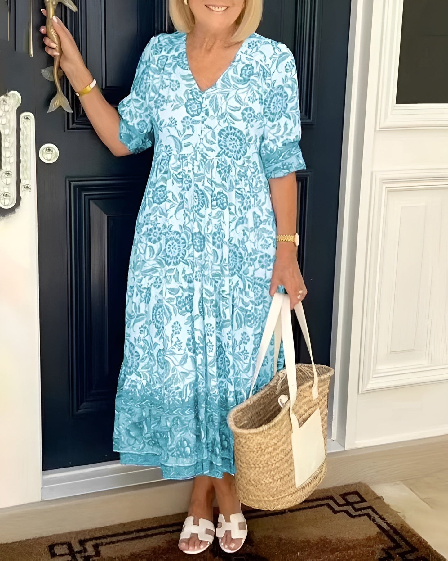 Elena Easy Floral Midi