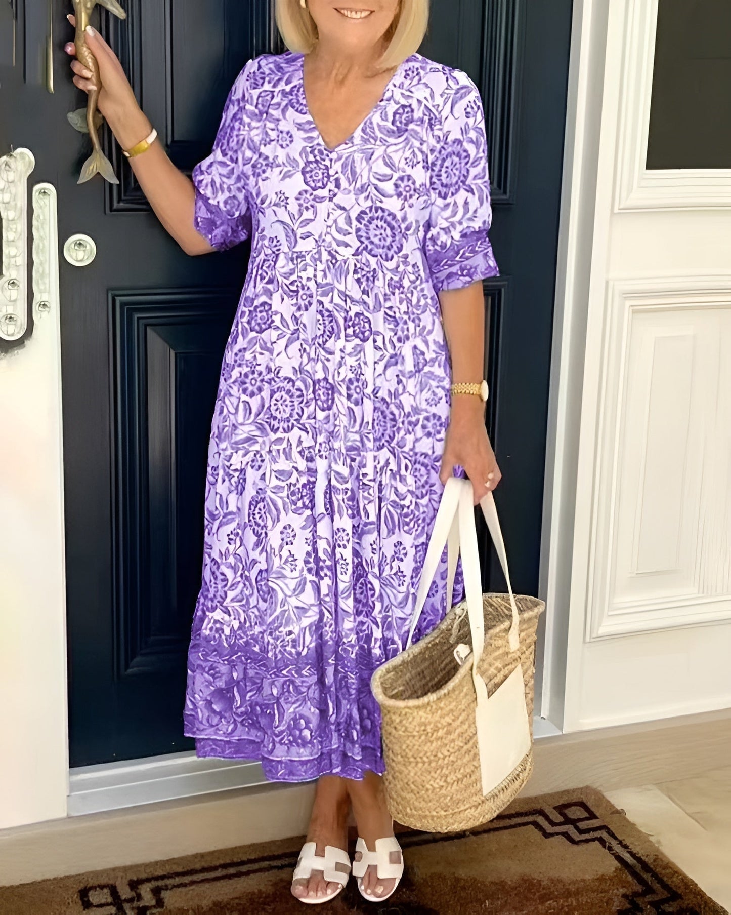 Elena Easy Floral Midi