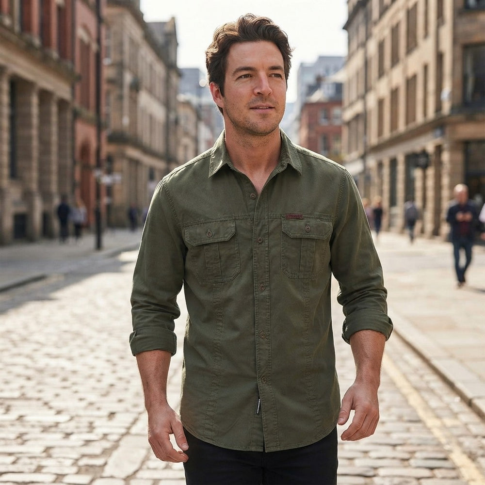 Men's Long Sleeve Cotton Workwear Shirt