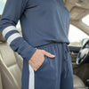 Solid Long Sleeve Pullover Drawstring Pants Set