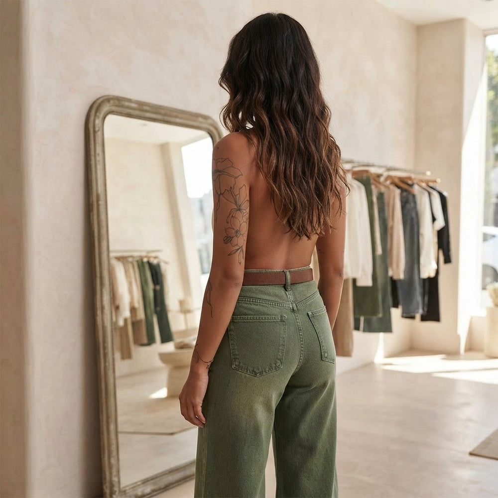 Vintage High-Waisted Wide-Leg Jeans