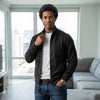 Men's Suede Bomber Jacket