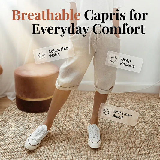 ⏳Time-Limited Special⏰Women's Casual Cotton Linen Capris